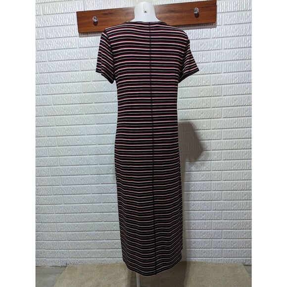Adrienne Vittadini Women's Large Striped Short Sleeve Knit Maxi Dress - Picture 4 of 6